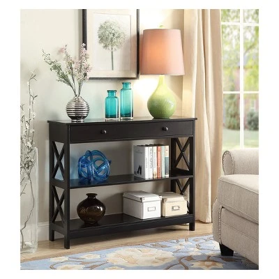 Oxford 1 Drawer Console Table Black - Breighton Home 5 Oxford 1 Drawer Console Table Black - Breighton Home - Image 3