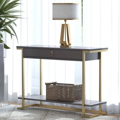 Camila Console Table - Cosmoliving By Cosmopolitan Graphite Gray 7 Camila Console Table - Cosmoliving By Cosmopolitan Graphite Gray - Image 5