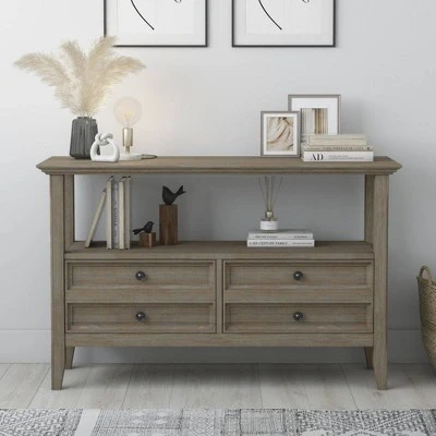 Halifax Console Sofa Table - Wyndenhall Hickory Brown 4 Halifax Console Sofa Table - Wyndenhall Hickory Brown - Image 2