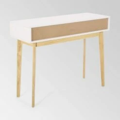 Pickford Mid-Century Modern 2 Drawer Console Table Matte White - Christopher Knight Home -Console Tables Sales unnamed file 1067