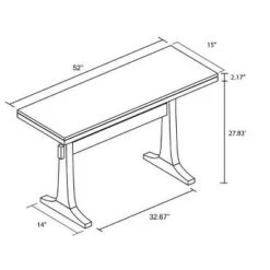 Hearth & Hand W/Magnolia Furniture Pedestal Wood Console Table Natural - Hearth & Hand™ with Magnolia -Console Tables Sales unnamed file 107