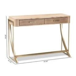 Lafoy Natural Finished Wood and Finished 2 Drawer Console Table Brown - Baxton Studio 15 Lafoy Natural Finished Wood and Finished 2 Drawer Console Table Brown - Baxton Studio -Console Tables Sales unnamed file 1125