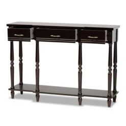 Hallan Wood 3 Drawer Console Table - Baxton Studio White