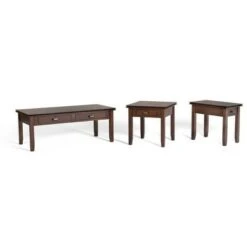 46" Medium Stratford Solid Wood Console Sofa Table - Wyndenhall Natural Aged Brown -Console Tables Sales unnamed file 1224