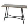 Metal Industrial Arts Style Rectangular Console Table Brown - Olivia & May