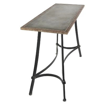 Metal Industrial Arts Style Rectangular Console Table Brown - Olivia & May 5 Metal Industrial Arts Style Rectangular Console Table Brown - Olivia & May - Image 3