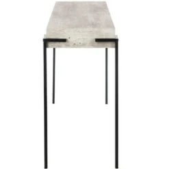 Eli Rectangle Console Table - Light Grey/Black - Safavieh -Console Tables Sales unnamed file 1286