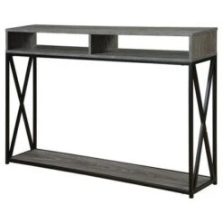 Breighton Home Tucson Deluxe 2 Tier Console Table - Convenience Concepts Weathered Gray/black 11 Breighton Home Tucson Deluxe 2 Tier Console Table - Convenience Concepts Weathered Gray/black -Console Tables Sales unnamed file 1432