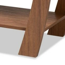 Capote Wood 2 Drawer Console Table - Baxton Studio Dark Brown -Console Tables Sales unnamed file 1442