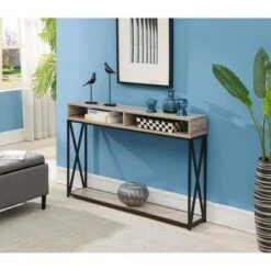 Tucson Deluxe 2 Tier Console Table Sandstone - Breighton Home