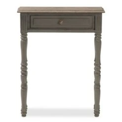Noemie Country Cottage Farmhouse Finished 1 Drawer Console Table Brown - Baxton Studio -Console Tables Sales unnamed file 1472