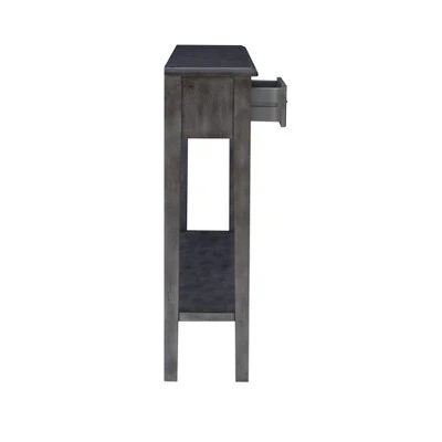 Calinda Long Console Table - Powell Company Distressed Gray 6 Calinda Long Console Table - Powell Company Distressed Gray - Image 4