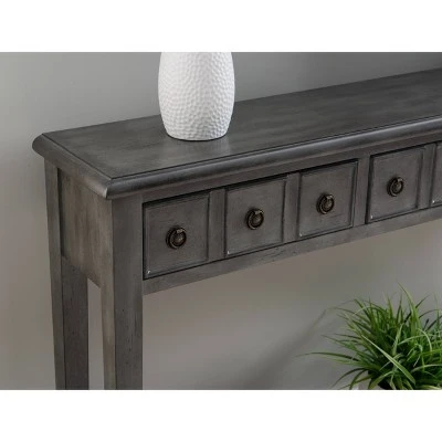 Calinda Long Console Table - Powell Company Distressed Gray 12 Calinda Long Console Table - Powell Company Distressed Gray - Image 10