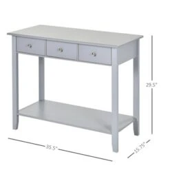 HOMCOM Console Table Industrial Desk with Drawer Bottom Shelf & Large Tabletop for Pictures Great for the Entryway -Console Tables Sales unnamed file 1565