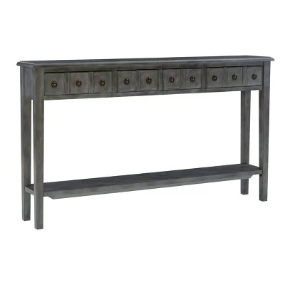 Calinda Long Console Table - Powell Company Distressed Gray 17 Calinda Long Console Table - Powell Company Distressed Gray - Image 15