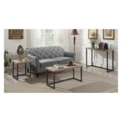 Laredo Parquet Console Table Natural/Black - Breighton Home -Console Tables Sales unnamed file 1614