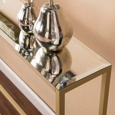 Dillard Narrow Long Console Table Deep Gold - Aiden Lane 4 Dillard Narrow Long Console Table Deep Gold - Aiden Lane - Image 2