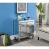 Breighton Home Gold Coast Vineyard 2 Drawer Mirrored Hall Table - Johar Furniture Silver
