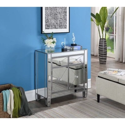 Breighton Home Gold Coast Vineyard 2 Drawer Mirrored Hall Table - Johar Furniture Silver 3 Breighton Home Gold Coast Vineyard 2 Drawer Mirrored Hall Table - Johar Furniture Silver