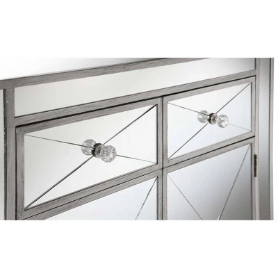 Breighton Home Gold Coast Vineyard 2 Drawer Mirrored Hall Table - Johar Furniture Silver 5 Breighton Home Gold Coast Vineyard 2 Drawer Mirrored Hall Table - Johar Furniture Silver - Image 3