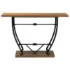 Leigh Distressed Wood and Metal Finished Entryway Console Table Brown/Black - Baxton Studio -Console Tables Sales unnamed file 1693