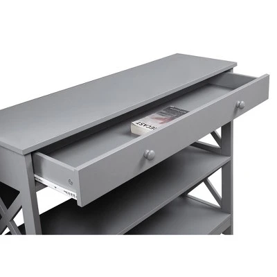 31.5" Oxford 1 Drawer Console Table Gray - Breighton Home 3 31.5" Oxford 1 Drawer Console Table Gray - Breighton Home