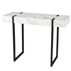 Wennan Modern Faux Marble Console Table Black/White - Aiden Lane -Console Tables Sales unnamed file 1734