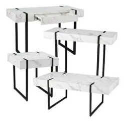 Wennan Modern Faux Marble Console Table Black/White - Aiden Lane -Console Tables Sales unnamed file 1738
