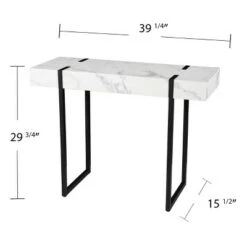 Wennan Modern Faux Marble Console Table Black/White - Aiden Lane -Console Tables Sales unnamed file 1739