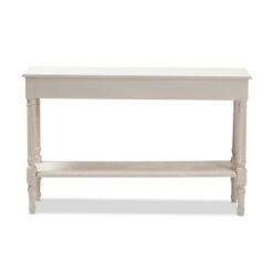 Ariella Whitewashed 1 Drawer Console Table White - Baxton Studio -Console Tables Sales unnamed file 1787