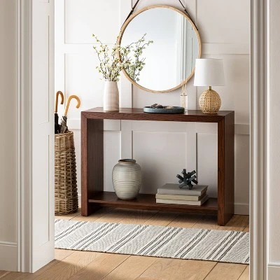Threshold Designed W/Studio McGee Fullerton Wood Console Table with Shelf Brown - Threshold™ designed with Studio McGee 3 Threshold Designed W/Studio McGee Fullerton Wood Console Table with Shelf Brown - Threshold™ designed with Studio McGee