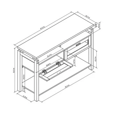 Ambrose Console Table Espresso - HOMES: Inside + Out 6 Ambrose Console Table Espresso - HOMES: Inside + Out - Image 4