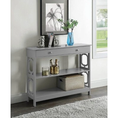 Omega 1 Drawer Console Table Gray - Breighton Home 9 Omega 1 Drawer Console Table Gray - Breighton Home - Image 7