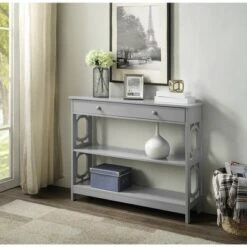 Omega 1 Drawer Console Table Gray - Breighton Home 18 Omega 1 Drawer Console Table Gray - Breighton Home -Console Tables Sales unnamed file 1813