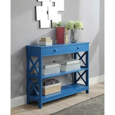 Oxford 1 Drawer Console Table Blue - Breighton Home 4 Oxford 1 Drawer Console Table Blue - Breighton Home - Image 2