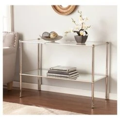 Southern Enterprises Stephens Console Table - Metallic Silver - Aiden Lane