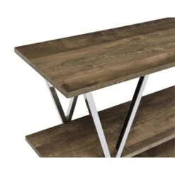 47" Seto 3 Shelf Console Table Dark Oak - HOMES: Inside + Out -Console Tables Sales unnamed file 1907