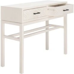 Ajana 2 Drawer Console - Distressed White W/Distressed White Drawer - Safavieh -Console Tables Sales unnamed file 192