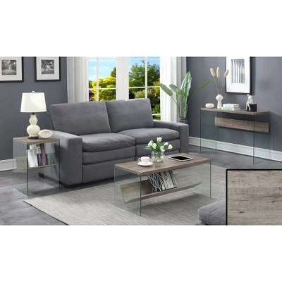 Soho Console Table - Breighton Home Sandstone/glass 5 Soho Console Table - Breighton Home Sandstone/glass - Image 3