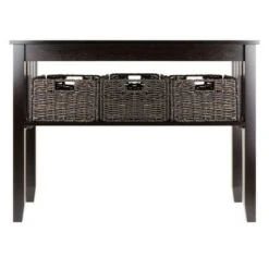 Morris Console Table with Baskets Espresso/Chocolate - Winsome -Console Tables Sales unnamed file 1931