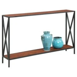 Tucson Console Table Black/Cherry - Breighton Home