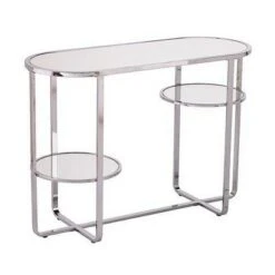 Malissa Mirrored Console Table with Storage Silver - Aiden Lane -Console Tables Sales unnamed file 2005