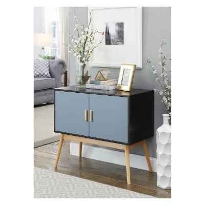 Oslo Storage Console Wood Grain/Gray/Black - Breighton Home 4 Oslo Storage Console Wood Grain/Gray/Black - Breighton Home - Image 2