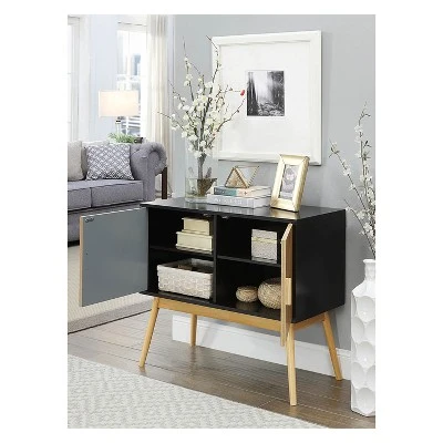 Oslo Storage Console Wood Grain/Gray/Black - Breighton Home 5 Oslo Storage Console Wood Grain/Gray/Black - Breighton Home - Image 3