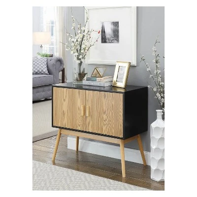 Oslo Storage Console Wood Grain/Gray/Black - Breighton Home 6 Oslo Storage Console Wood Grain/Gray/Black - Breighton Home - Image 4