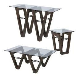 Vicar Reclaimed Wood Console Table Brown/Black - Aiden Lane -Console Tables Sales unnamed file 2023