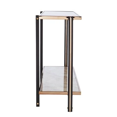 Carswaf Console Table with Mirrored Top Champagne - Aiden Lane 4 Carswaf Console Table with Mirrored Top Champagne - Aiden Lane - Image 2