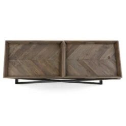 50" Poulton Solid Aged Elm Wood Console Table Distressed Natural Elm - WyndenHall -Console Tables Sales unnamed file 2065