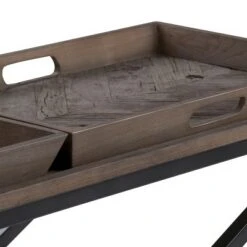 50" Poulton Solid Aged Elm Wood Console Table Distressed Natural Elm - WyndenHall -Console Tables Sales unnamed file 2067