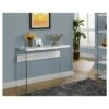 44" Console Accent Table Tempered Glass with Glossy White - EveryRoom -Console Tables Sales unnamed file 2071